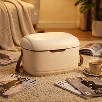 Glacière Médicale Portable Réutilisable 12QT Populaire avec Bandoulière Amovible, Boîte Isotherme Ronde pour Aliments et Voyage en Extérieur