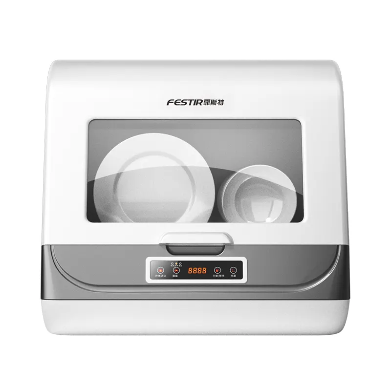 中国家庭用キッチンポータブル6セット食器洗い機自動電子カウンター食器洗い機