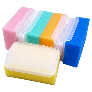MUNKCARE แปรงนวดอาบน้ำเด็กฟองน้ำ 8x5x3.5 ซม. พลาสติกพร้อมขนแปรงนุ่มสำหรับกระตุ้นประสาทสัมผัสและการดูแลผิว - Product Image 1