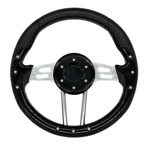 Personalize a cor 13 polegadas Preto PU Drift Golf Carrinho Volante Barco Volante