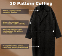 Manteau d'hiver structuré noir pour homme, finition haut de gamme, texture sophistiquée, coupe ajustée pour un style business décontracté