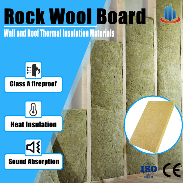 Basalt Mineral Wool Slab Non Combustible Rock Mineral Wool Thermal Insulation Sheet Curtain Wall Fire Barrie for Industrial