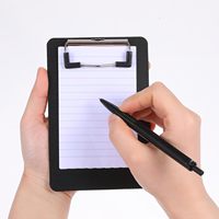 Petits porte-documents A5 en plastique, mini porte-documents noir avec clip discret pour enseignants et étudiants, fournitures de bureau