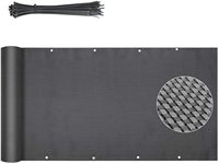 Malla de Protección Solar de Ratán, Resistente a los Rayos UV, Fácil Instalación, Protección Contra el Viento, 0.9mx5m, Pantalla de Privacidad para Balcón y Patio
