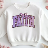 Faith patchs personnalisés broderie vêtements marque Logo fer sur patchs personnalisés