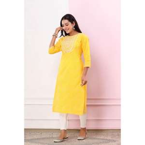 100% algodón de calidad superior para mujer DISEÑO DE Color rojo indio y pakistaní Kurta pantalón y Dupatta conjunto en precio al por mayor - Product Image 3