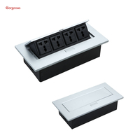 Chargeur multifonctionnel, table de conférence de bureau, prise de courant escamotable, style encastré, prise de courant coulissante de style dissimulé pour bureau