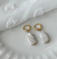 Pendientes de Aro Colgantes de Oro 18K con Perlas, Estilo Barroco, de Cobre, para Novia, Joyería de Moda para Boda, Regalos para Ella