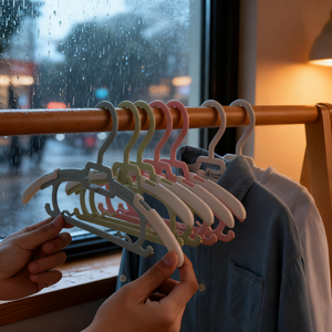Space-Saving Adjustable Kids Clothes <strong>Hangers</strong> <strong>Multi</strong>-Color Durable Plastic <strong>Hangers</strong> for Children's Closet Organization 0-18Yrs - Product Image 2