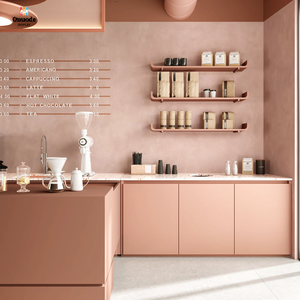 Design d'intérieur moderne pour café avec comptoirs et vitrines personnalisés accrocheurs – Conception de décoration pour café - Product Image 3