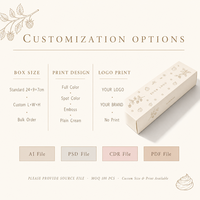 Boîte en carton kraft écologique personnalisable avec logo, support coulissant mat pour emballage de gâteaux, pains et desserts