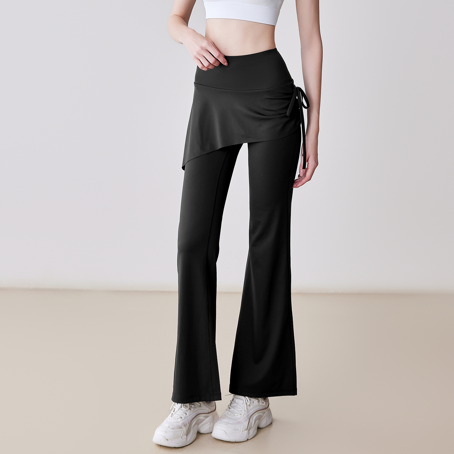 Custom Designed Chic Yoga Leggings Solid Horn Pattern Breathable Shaping Skirt Pants Active Fashion Plus Size XXS-XXL Workout