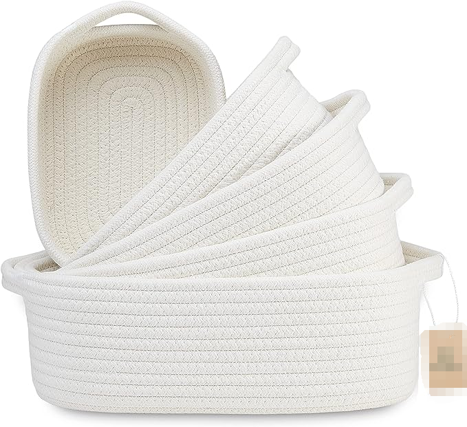 4 Pack Small Woven Baskets With