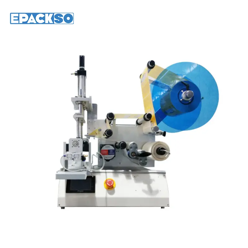 Hot Selling Manual Semi-Automatic Sticker Label Applicator Small Desktop Round Bottle Packaging Labeling Machine with One Side