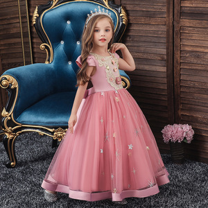 Nuevo Vestido de Princesa para Niñas, Falda Larga y Esponjosa con Flores, para Presentaciones de Piano y Espectáculos Infantiles - Product Image 4