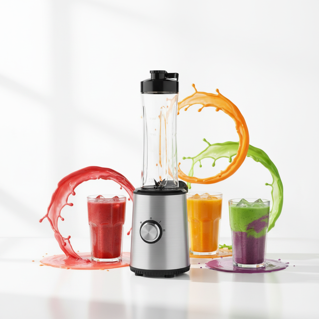 Portable Stainless Steel Variable Speed BPA Free Personal Smoothie Blender for Household Use