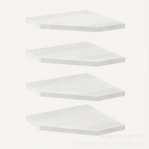 Estante de esquina de madera maciza Jiada, estante de almacenamiento montado en la pared de 4 capas para organización de cocina y baño - Product Image 4