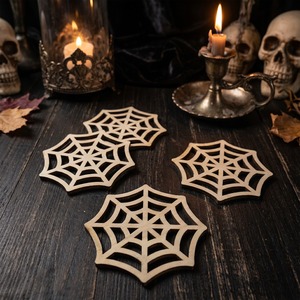 Le sculture in legno massello sono robuste, durevoli e disponibili in una varietà di stili. Sottobicchieri Decorativi dal Design Cartoonesco e alla Moda - Product Image 5