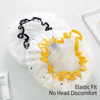 Luxe Écologique Réutilisable Bonnet De Douche Douche Étanche Femmes Bonnet De Bain Fille Conception Jetable Douche Bain Donuts pour Cheveux