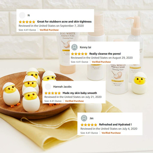 Les soins du visage de marque privée en gros de skinfood éliminent les points noirs et les cellules mortes de la peau masque lisse et masque d'oeuf de pores blancs doux - Product Image 6