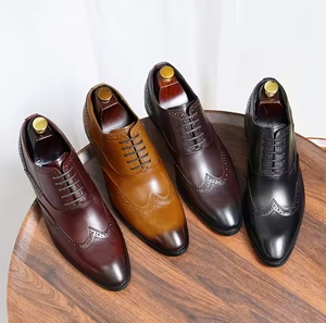 Chaussures Oxford pour occasions de mariage, bout fermé, imperméables, dessus en cuir véritable, fermeture à enfiler - Product Image 4