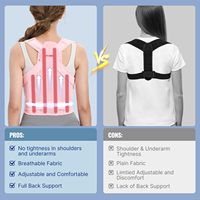 Meilleures ventes Ceinture dorsale réglable pour la thérapie avec épaulière pour le bureau assis Correcteur de posture