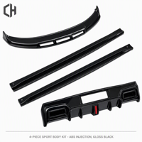 Kit carrosserie sport extérieur complet noir pour Tesla Model Y avec matériau ABS et finition laquée noire brillante