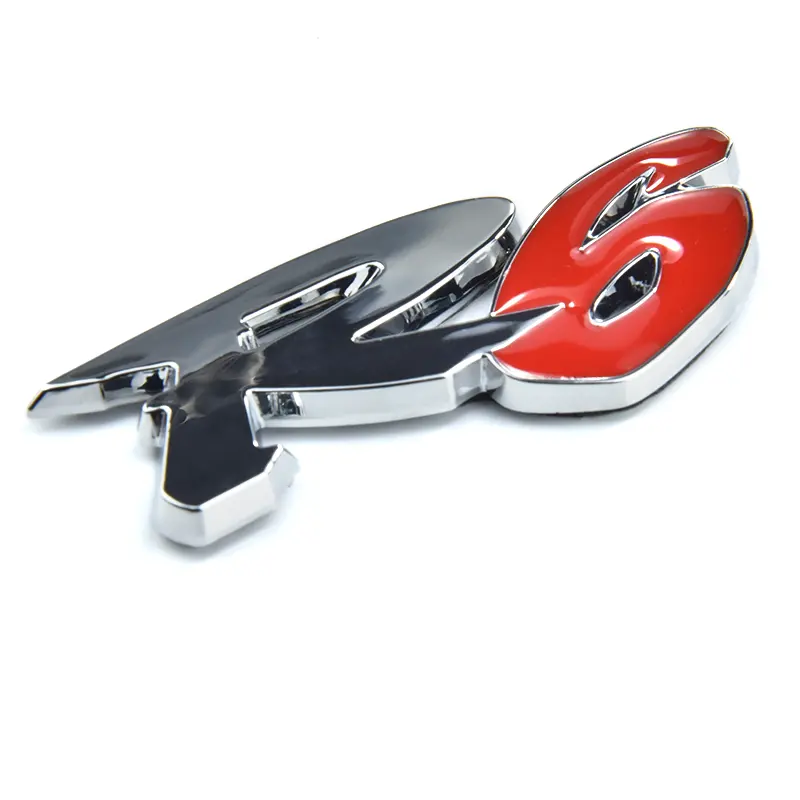 Plastic ABS chrome epoxy red R6 car emblem car sticker car badge