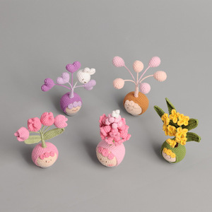 Meilleures ventes : Ornements <span class=keywords><strong>de</strong></span> poupées en fil <span class=keywords><strong>de</strong></span> coton et <span class=keywords><strong>de</strong></span> <span class=keywords><strong>laine</strong></span> tissés à la main au crochet, motifs floraux, pour bébés <span class=keywords><strong>de</strong></span> 0 à 24 mois, accessoires en gros - Product Image 2