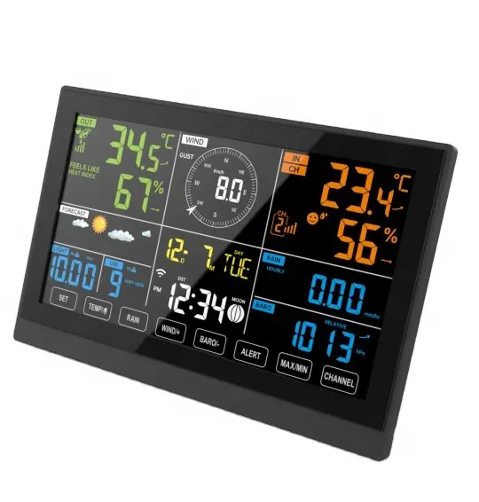 New Digital Wireless Thermometer Hygrometer Barometer Weather Station with Anemometer Rainfall