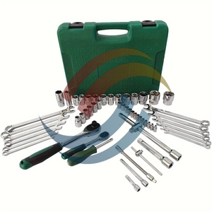 Juego de herramientas de acero al carbono duradero profesional de 61 piezas operado a mano marca OEM Reparación Automotriz hogar coche motocicleta mantenimiento - Product Image 4