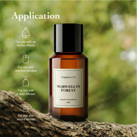 Aceite Aromático Natural de Origen Natural de 100 ml con Fragancia de Bosque Noruego, Aroma Concentrado con Notas Amaderadas Frescas, Difusor de Aroma Ecológico