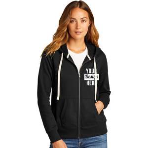 2025 <b>Women's</b> DT8103 Custom Logo Embroidery Re-Fleece Full <b>Zip</b> <b>Hoodies</b> Multicolors-for Promotions - Product Image 2