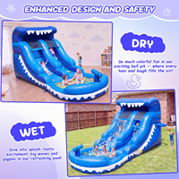 FBSPORT Toboggan aquatique commercial en PVC à double voie, jeux gonflables, châteaux gonflables ou toboggans gonflables pour enfants, fabriqués en Chine