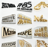 Enseigne rétroéclairée LED en bronze antique, lettres 3D personnalisées en acier inoxydable, panneau mural en métal pour logo, enseigne de magasin, façade de bâtiment commercial