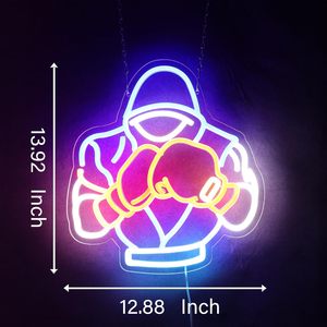 Letreros de boxeo de neón LED regulables, alimentados por USB, luz ambiental, luz decorativa para escaparates, luz indicadora de calle, luz de paisaje - Product Image 3