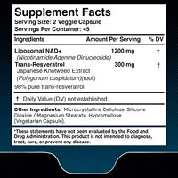 Solilan Dewasa Liposomal NAD+ & Resveratrol 1500mg 45 Hari Persediaan Kapsul Mendukung Kesehatan Sel & Energi Buatan China
