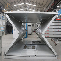 Garage modulaire portatif préfabriqué de voiture de conteneur de structure en acier à faible coût avec l'entrepôt préfabriqué de stockage de porte de volet de rouleau