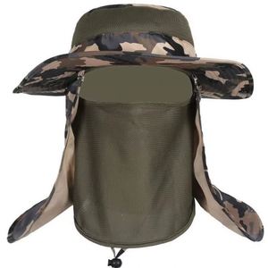 หมวกกันแดด UV สำหรับกิจกรรมกลางแจ้ง ทำจากไนลอน ปีกกว้าง สไตล์สปอร์ต เหมาะสำหรับตกปลา ใช้ได้ทั้งชายและหญิง ปรับขนาดได้ พร้อมที่บังหน้าและคอ สำหรับทำงานในสวน - Product Image 1