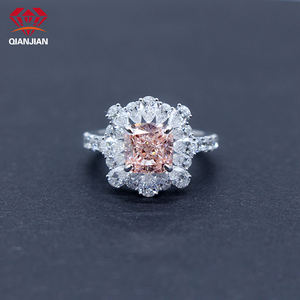 Benutzer definierte IGI-zertifizierte <span class=keywords><strong>Diamond</strong></span> Lab Grown <span class=keywords><strong>Ring</strong></span> 2 Karat VVS <span class=keywords><strong>Pink</strong></span> <span class=keywords><strong>Diamond</strong></span> 10 Karat Neueste Solid Gold <span class=keywords><strong>Ring</strong></span> Design für Frauen - Product Image 3