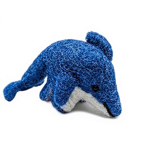 Handmade Knitted Traditional Dolphin Decorations Blue Cartoon <b>Animal</b> Indoor Christmas 100% Certified Wool Eco-Friendly Custom - Product Image 2