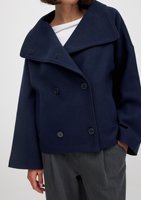Nouvelle Collection Automne – Manteau Court Polyvalent Décontracté à Col Montant et Double Boutonnage