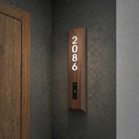 Plaques de porte personnalisables en bois moderne EZD pour appartements, bureaux, hôtels, chambres, signalisation de porte d'hôtel