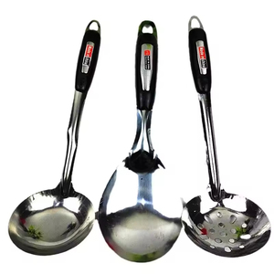 ชุดตะหลิวสแตนเลสทนความร้อนด้ามยาวสำหรับเตาแก๊ส ทอด ผัด และเสิร์ฟซุป - Product Image 6