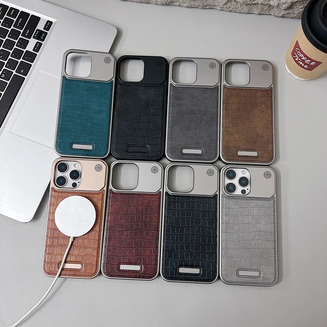 Factory Custom 2026 New Premium Crocodile Pattern Leather Magnetic Trendy Anti-drop Phone Case for iPhone 18 17 16 Pro Max 17E