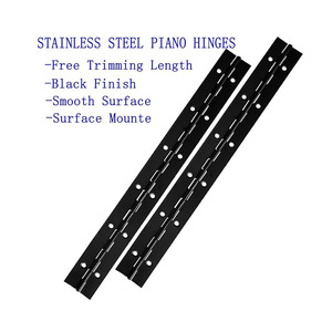 HM1406 บานพับแบบต่อเนื่องและเปียโนพร้อมรู บานพับสแตนเลสแบบต่อเนื่องสีดําสําหรับงานหนักสําหรับกล่องเก็บตู้เรือ - Product Image 5
