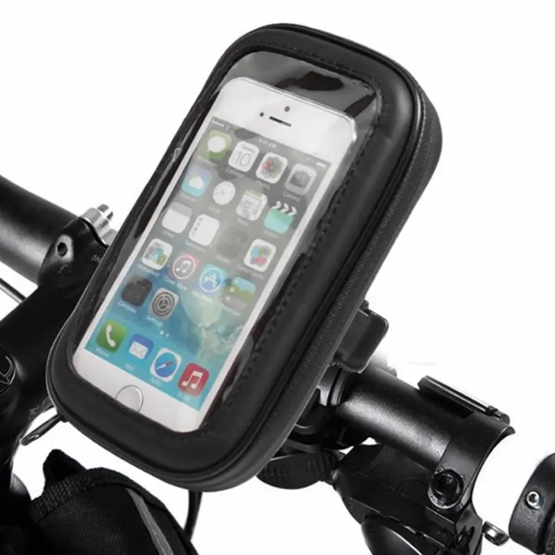 Waterproof Bicycle Handlebar Cell Phone Bag holder Bike Mount Mobile Phone Holder Bag For Bike Spin Bike Phone Holder