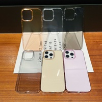 Coque rigide transparente PC Anti-chute antichoc Non jaunissant housse de téléphone portable pour iPhone 12 13 14 15 16 Pro Max Plus