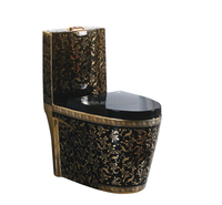 WC Ortonbaths, cuvette de toilette, vente en gros d'usine, toilette monobloc à chasse d'eau, ensemble de toilette doré