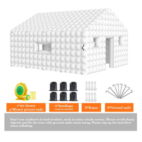 Tente de discothèque gonflable, grande tente de fête DJ gonflable d'extérieur avec lumières LED pour événements, mariages et soirées